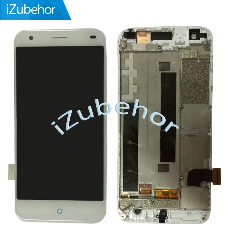 

5.0" white lcd with frame For ZTE Blade S6 Q5-T Q5-C LCD Display with Touch Screen Digitizer Assembly free shipping