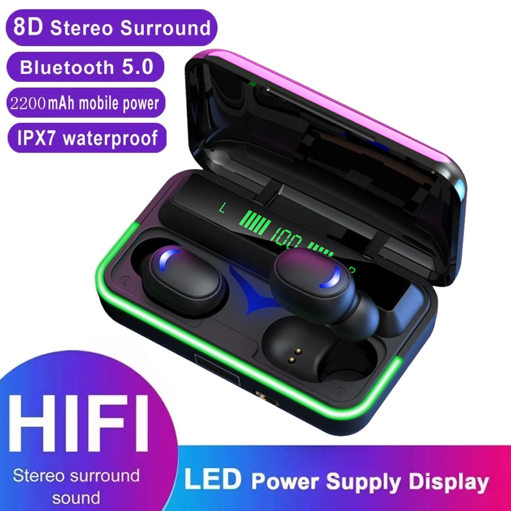Беспроводные наушники с микрофоном игровая гарнитура 8D стерео