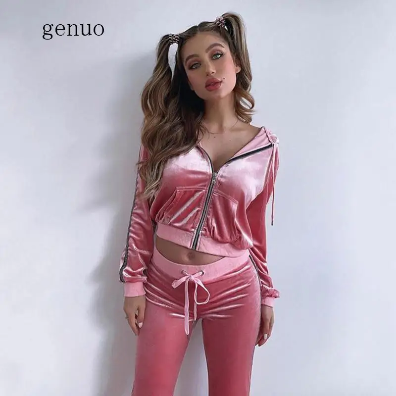 pink jogger suits