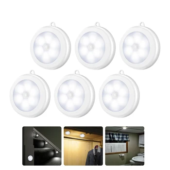 

LED Under Cabinet Lights With PIR Motion Sensor Wireless Magnetic Battery Powered Closet Light Auto ON/OFF Smart Indoor Lighting