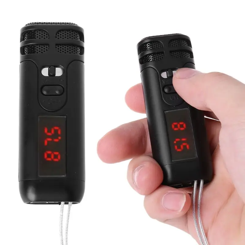 Черный емкостный реверберации Ручной FM беспроводной микрофон для громкоговорителя мегафон Руководство радио