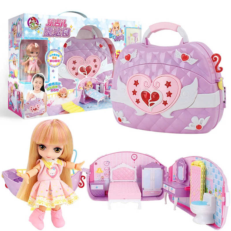 

Toys Replaceable Doll Set Princess Castle Villa Gift Box Model Doll Toy GIRL'S 3-7-Year-Old