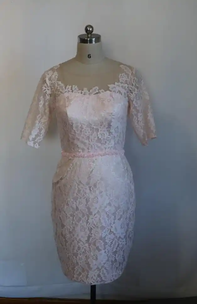 pink mother of bride dress with jacket