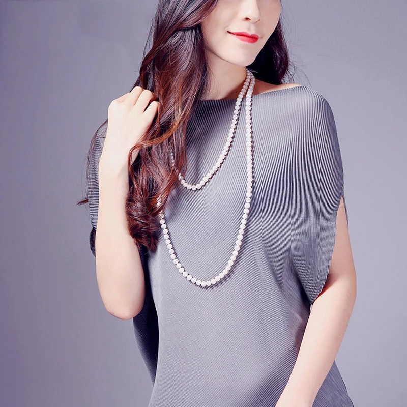 120cm/160cm Long Pearl Necklace Genuine Natural Freshwater Pearl