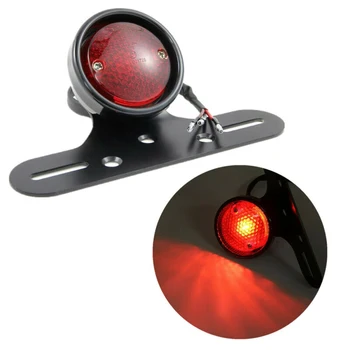 

RED Motorcycle tail light Round Bulb For Harley Chopper Lamp Indicators