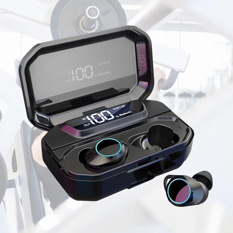 TWS 5 0 Bluetooth 9D стерео спортивные наушники беспроводные водонепроницаемые 3300mAh Type c