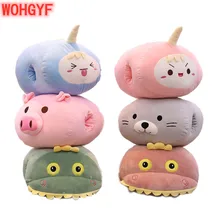 40 см* 30 см Kawaii Плюшевые единороги уплотнения руки теплые мягкие свиньи динозавр Подушка куклы игрушки подарки на день рождения рождественские игрушки