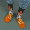 Unisexe peinture Style astronaute homme chaussettes coton Harajuku coloré plein chaussettes femmes espace Streetwear 1 paire taille 38-46 ► Photo 2/6