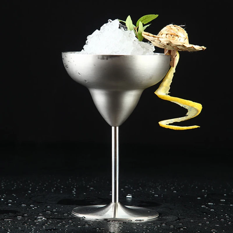 Stainless Steel Wine Goblet Metal Margarita Glasses Martini Cocktail Goblets Restaurant Home Wine Cups Bar Supplies Barware (2)