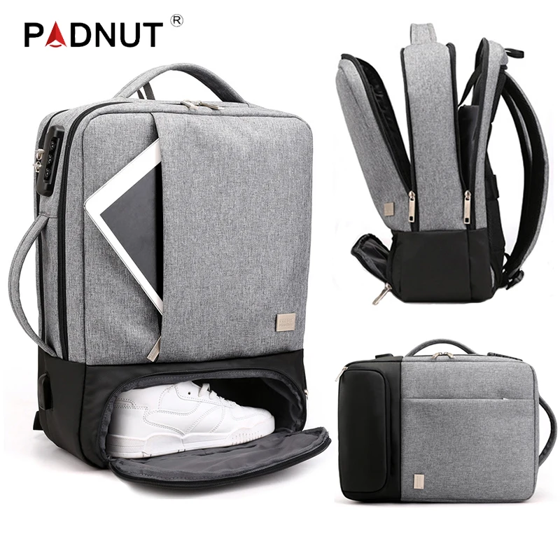  Men Backpack Multifunctional Anti Theft Laptop Student Bagpack Notebook USB Charging Waterproof Men