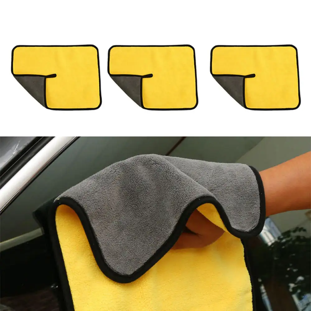 

3pcs 30*40cm Auto Wiping Rags Efficient Absorbent Microfiber Car Cleaning Washing Auto Care Detail Towels