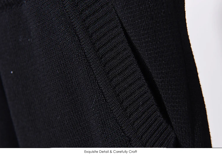 Трикотажные наборы осенне-зимние наряды из двух частей женский свободный вязаный свитер+ брюки Модный пуловер вязанные штаны для подиума костюм