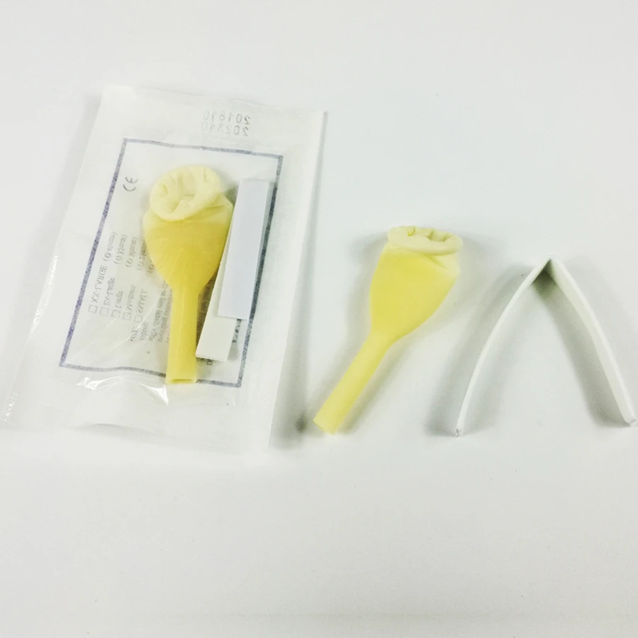20 pcs 25mm/30mm disposable male latex urinary sleeves incontinence urinary tract paste urine Condom Drainage