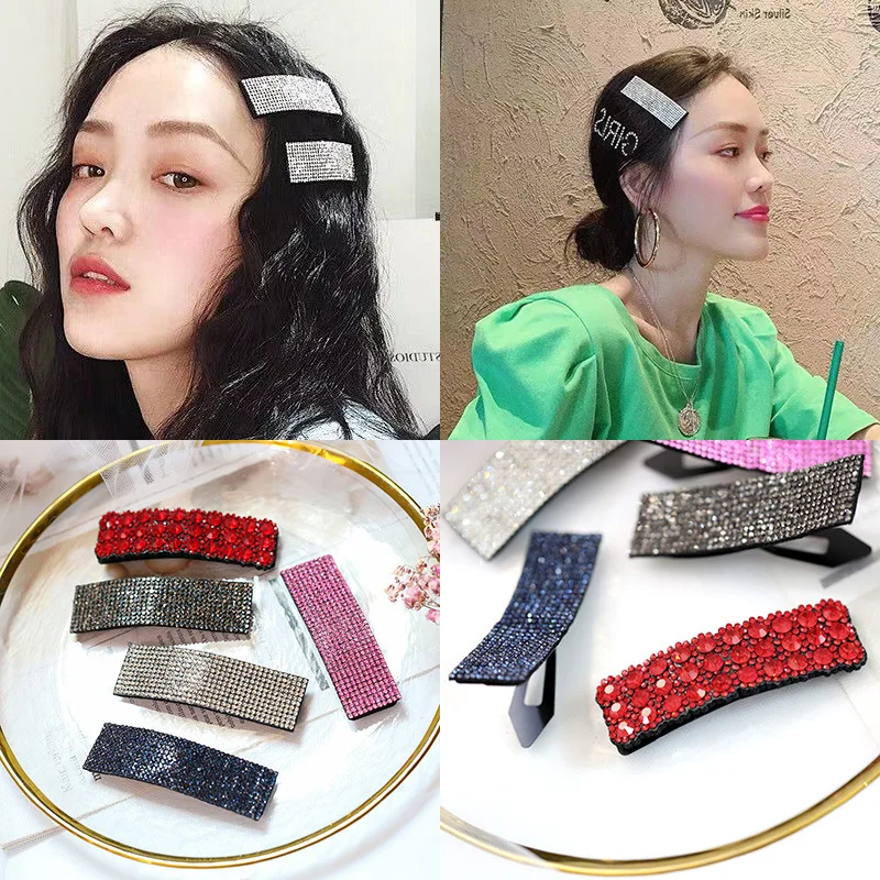 Алмазные блестящие заколки для девочек аксессуары для волос, Корея цветок кристалл аксессуары для волос банты, заколки для волос заколка 4