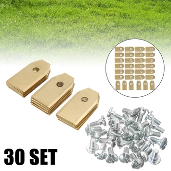 

30pcs Titanium Steel Lawn Mower Blades Replacement Blade for Automower Garden Tools Parts 0.75MM