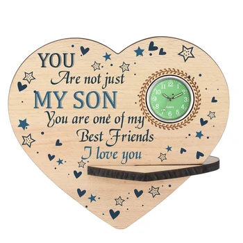 

Customize Your Own Text Full Wooden Ornament Clock Quartz Movement High Quality Tailor-made Table Desk Decor Clock Dropshipping