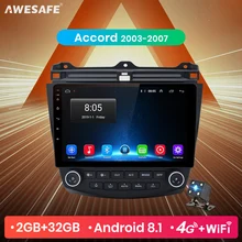 AWESAFE для Honda Accord 7 2003 2004 2005 2006 2007 Автомобиль Радио Мультимедийный видеоплеер gps без 2din 2 din Android 8,1 2G+ 32G