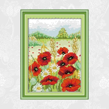 

Spring Scenery in Mountain Patterns Counted Cross Stitch kit Sale DMC Thread Embroidery DIY Handmade Home Decoration Crafts