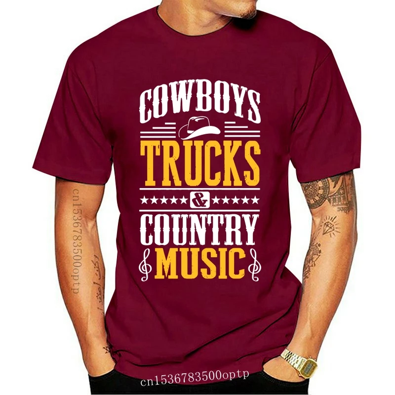 New Cowboys Trucks Country Music Men T 