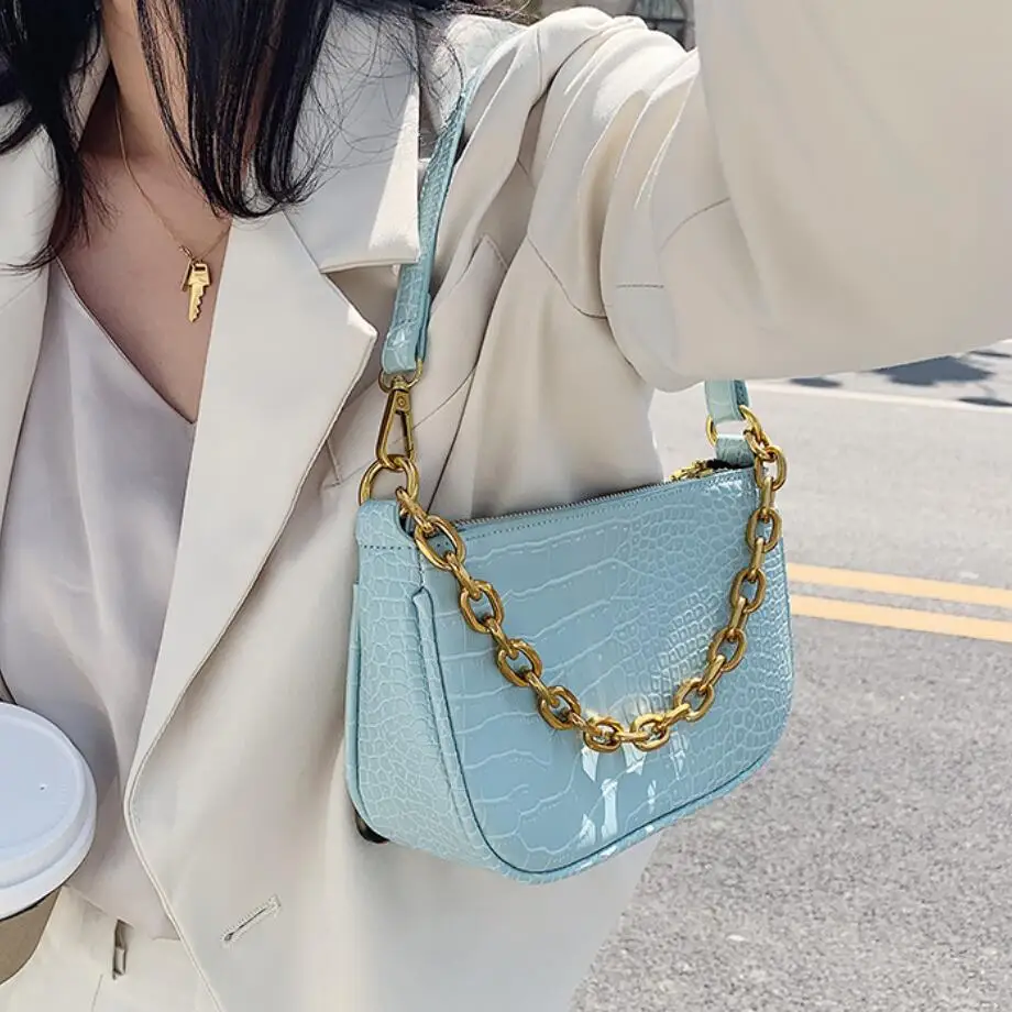 Сумка-тоут с узором крокодиловая кожа лето 2020 Новая высококачественная женская