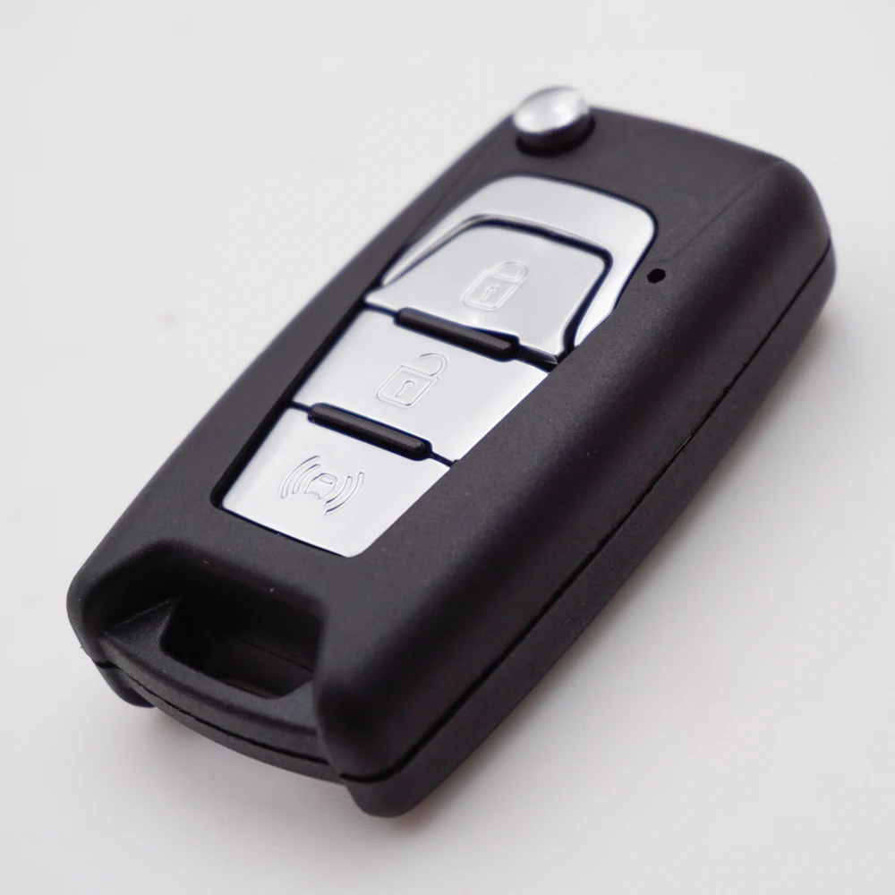 Flip Remote Key Shell  For Ssangyong Korando New Actyon C200 2016 2017 3 Button Folding Car Key Shell Case