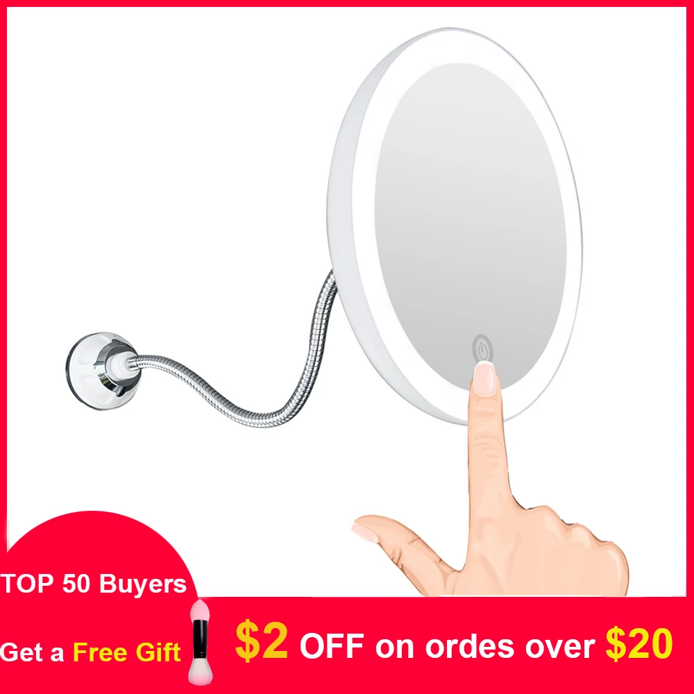 Сенсорный экран макияж зеркало 5X увеличительное гибкое яркость регулируемый
