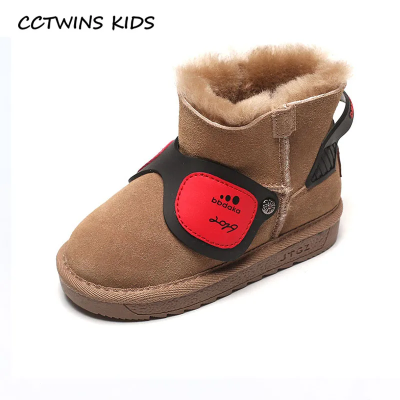 CCTWINS/детская обувь; коллекция года; зимние ботинки из натуральной кожи; модная детская обувь из овечьей кожи; ботильоны для маленьких девочек; SNB059