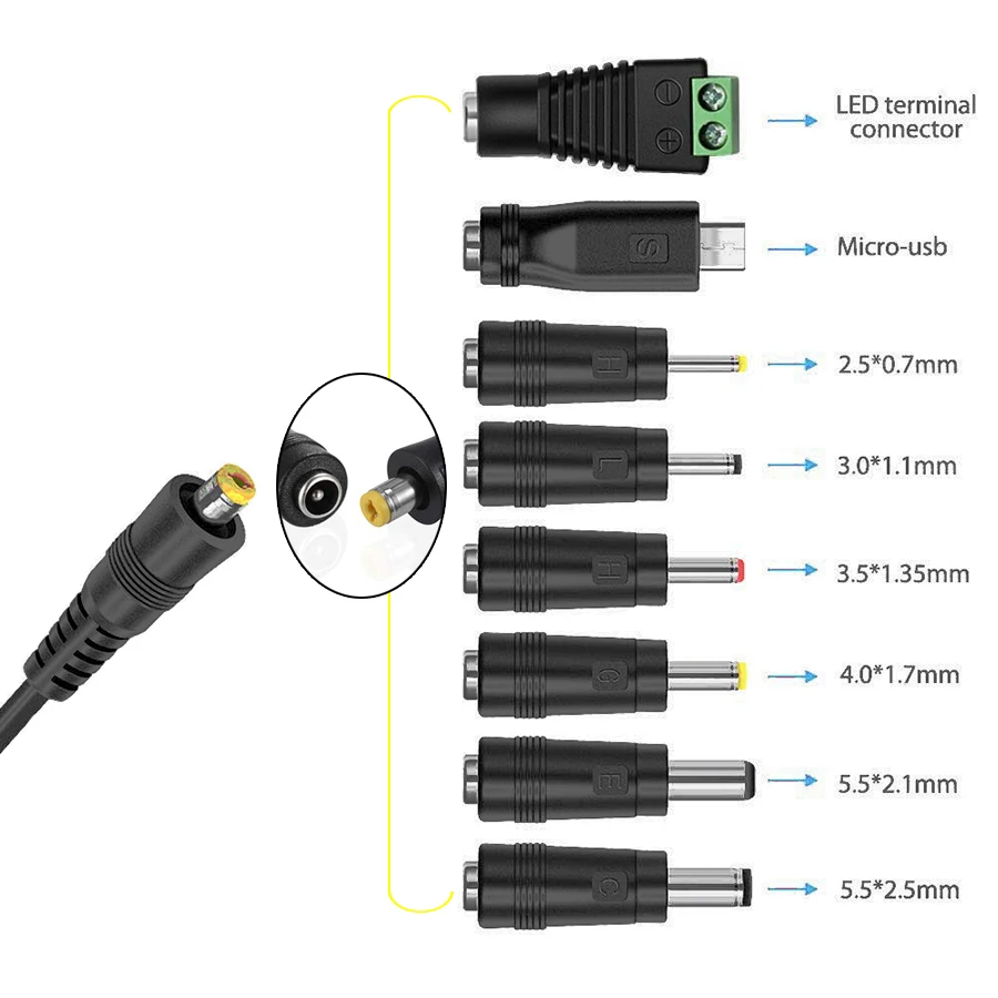 AC100-240V преобразователь DC 3V 4,5 V 5V 6V 7,5 V 9V 12 V 1A адаптер с регулируемой мощностью Универсальный 12 V импульсный источник питания зарядное устройство