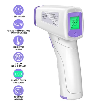

Multifunction Electric Forehead Thermometer No Touch Non-Contact Body Fever Head Ear Digital IR Infrared Thermometer