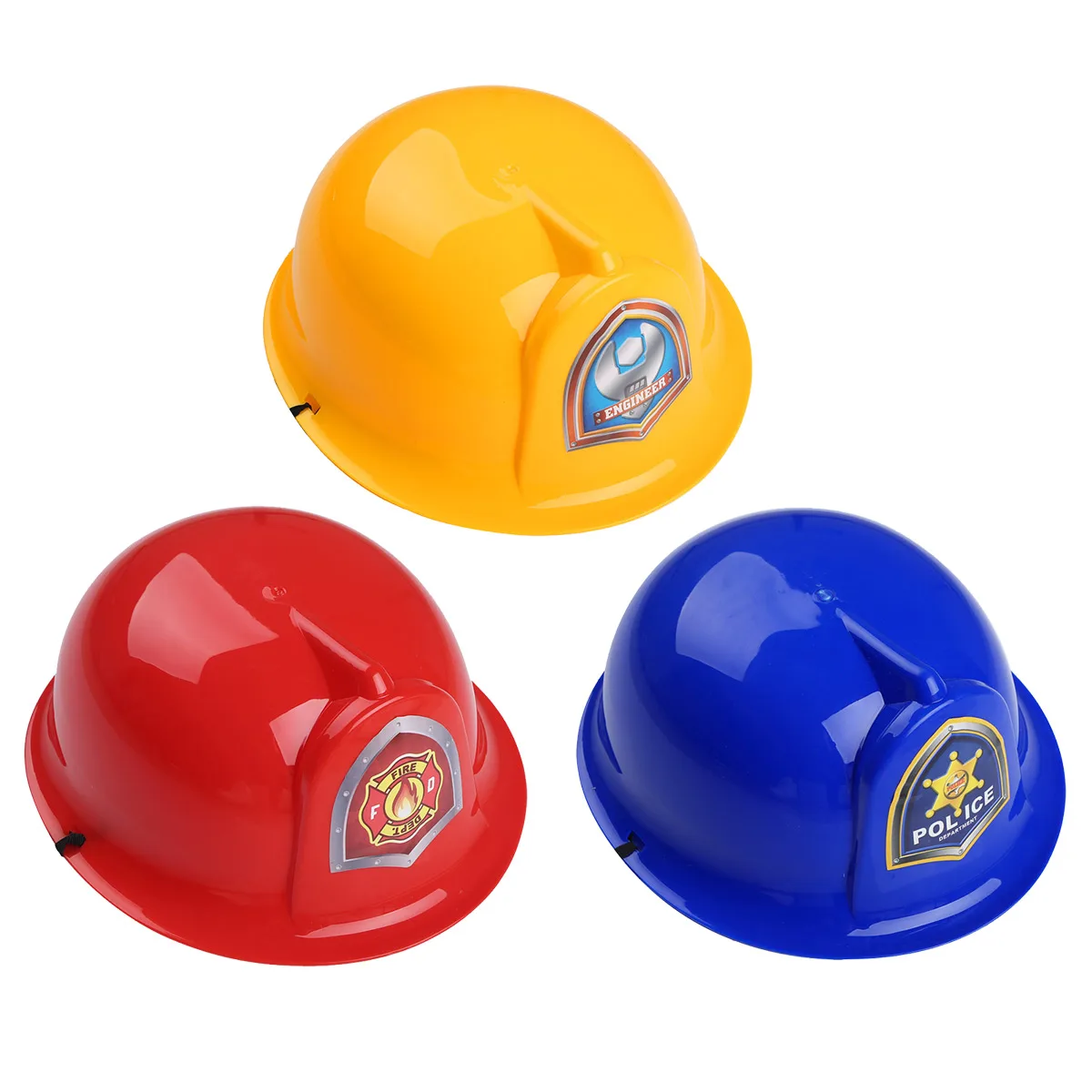 2 piezas de sombrero de bombero para niños, casco de bombero de plástico  duro, disfraz de bombero para niños juego de rol (rojo, amarillo)