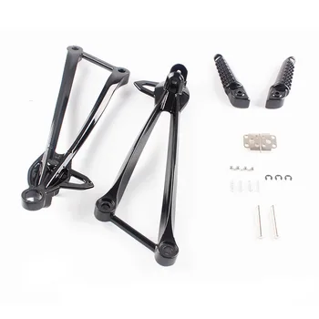 

Motorcycle Rear Passenger Foot Pegs Footrest Bracket For Kawasaki Ninja ZX6R 2009 2010 2011 Black Motorbike Accessories