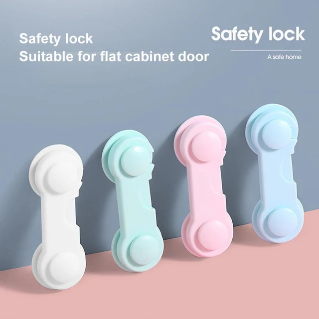 New Baby Safety Drawer Lock Anti-Pinch Hand Cabinet Drawer Lock Plastic  White Safety Buckle Child Child Protection - AliExpress