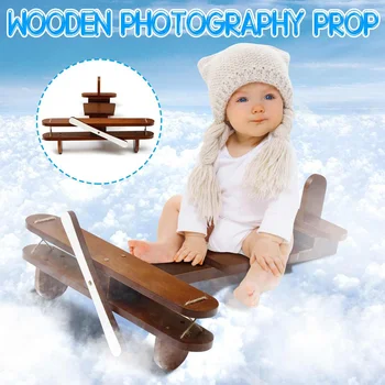 

Newborn Photography Props Pilot Theme Wood Aircraft Posing Basket for Baby Photo Shoot Accessories InfantBebe Fotografia Prop