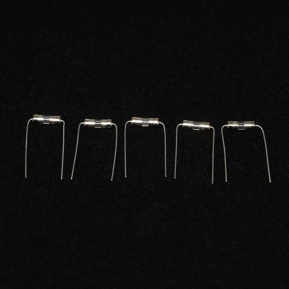 100pcs 10Kind x 10pcs  3.6*10mm 250V Double Iron Cap Axial Slow Glass Fuse With Lead Wire 0.5A 1A 2A 3A 3.15A 4A 5A 6.3A 8A 10A