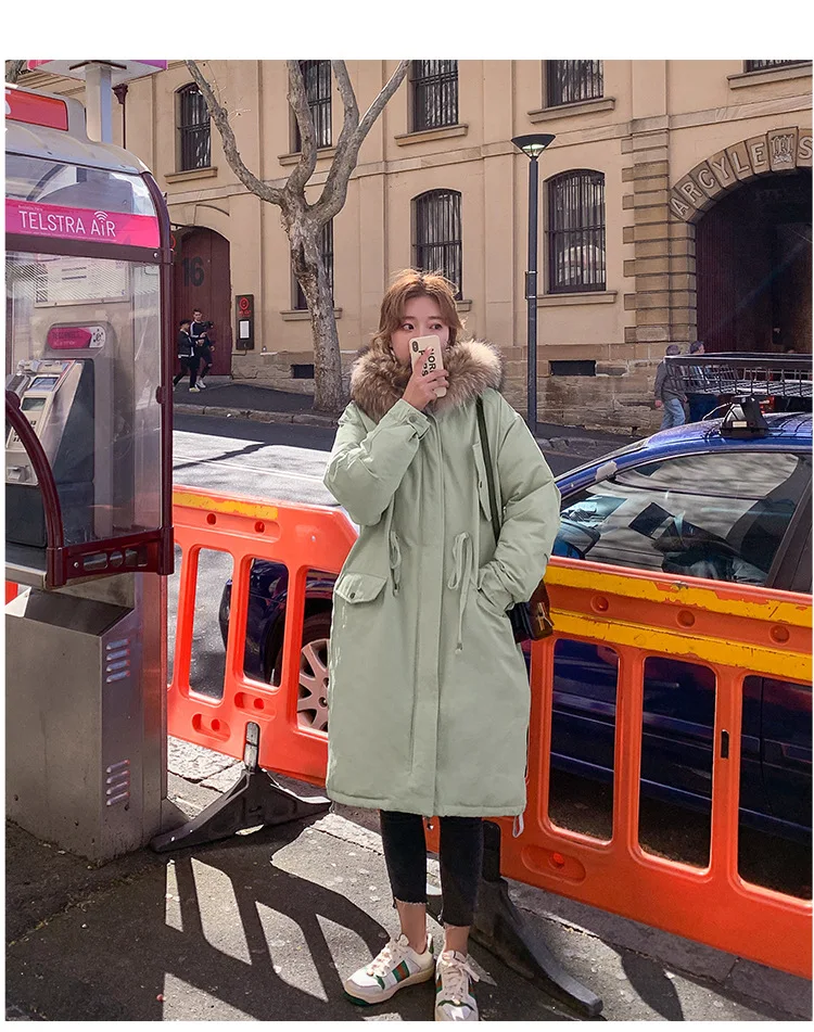 Одежда с хлопковой подкладкой для фотосессии, женская зимняя Толстая куртка с хлопковой подкладкой, стиль, рабочая одежда, хлопковое пальто, корейский стиль Loo