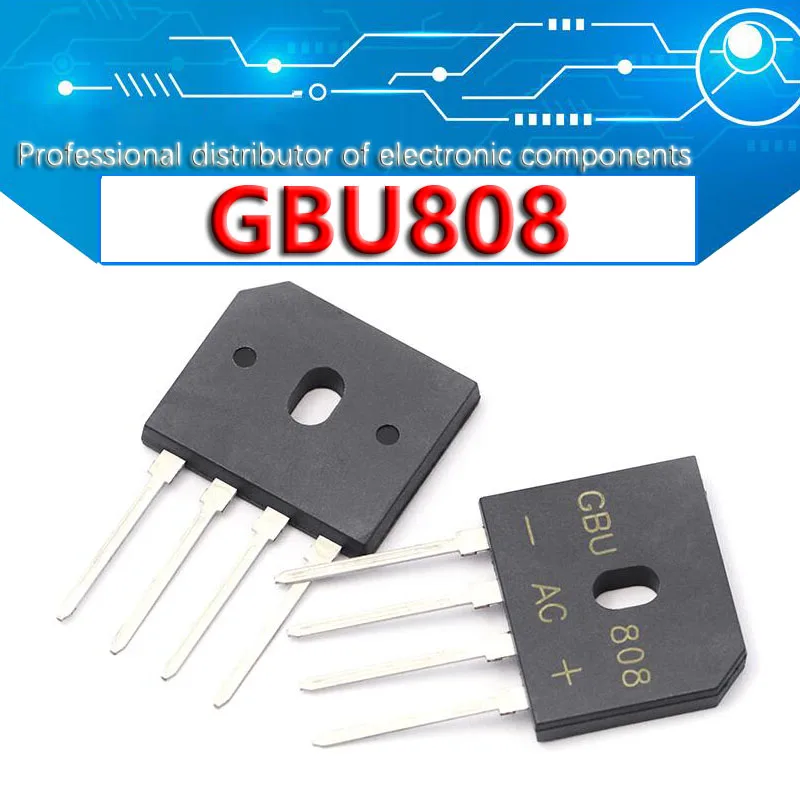 5pcs/lot GBU808 8A 800V Bridge Rectifier diode bridge rectifier rectifier diodes electrical rectifier diodes