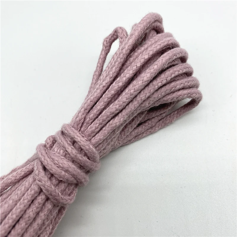 3mm Cotton Rope Decorative Twisted Braided Cord Rope For Handmade Home Textile Decoration 5yards/Lot cotton rope