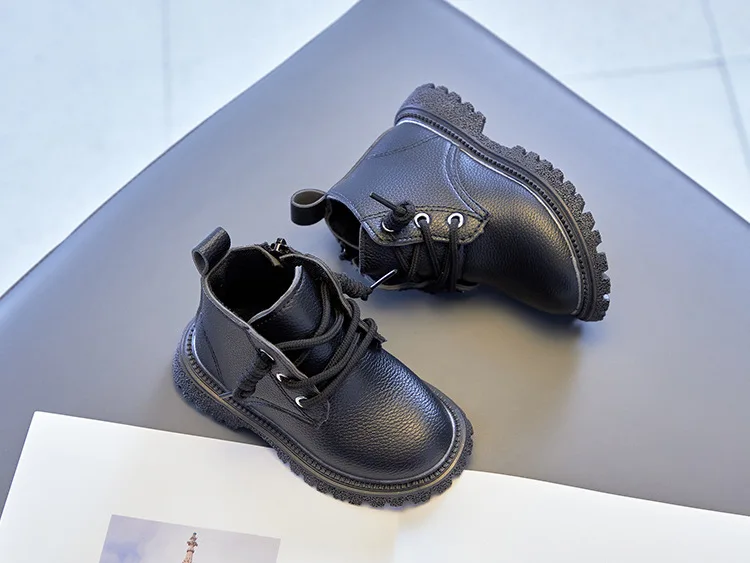 Crianças de Couro do Plutônio Meninos à Prova de Água Casual da Criança Sapatos de Princesa Macio Soldada Botas Crianças Curtas Outono Conforto G241 5 botas meninos à prova de água crianças