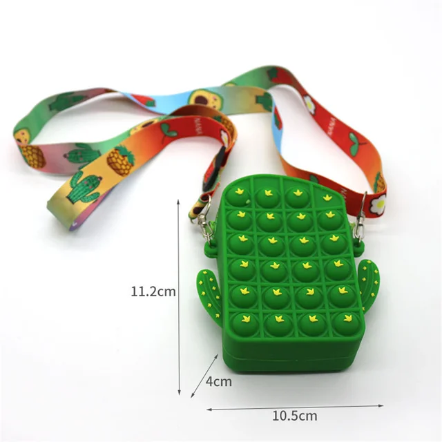 Fashion Unicorn Fidget Toys Bag Push Pop Bubbles Kawaii Wallet Bag Coin Purse Silicone Antistress Figet Sensory Toy For Girls 20