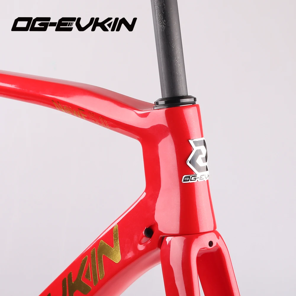 OG EVKIN CF017 T1000 карбоновая рама для шоссейного велосипеда UD Глянцевая BB386 Di2 и