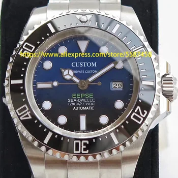 

luxury brand automatic mechanical watch for the Men's watches men GMT 44mm sapphire glass Luminous deep Stainless steel sea NO4