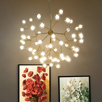 

New Modern LED firefly sputnik Chandelier light stylish tree branch chandelier lamp decorative ceiling chandelies hanging