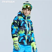 Куртка для сноуборда PHMAX Boys, Водонепроницаемая спортивная куртка для активного отдыха, пешего туризма, катания на лыжах, детская ветрозащитная теплая зимняя Лыжная одежда Куртка для сноуборда PHMAX Boys, Водонепроницаемая спортивная куртка для активного отдыха, пешего туризма, катания на лыжах, детская ветрозащитная теплая зимняя Лыжная одежда