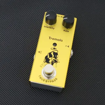 

Mini Guitar Effects Pedal Tremolo True Bypass Intensity Rate with DC 9V Power Supply