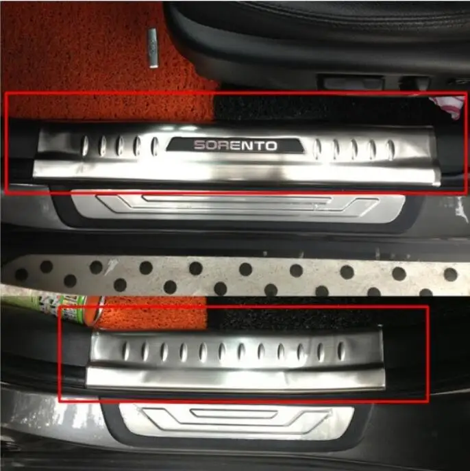

Threshold of free shipping chrome decorative covers 2013 2014 FOR sorento car modified car parts