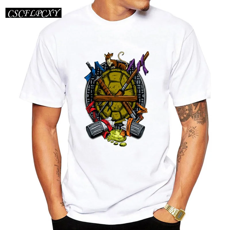 

2019 newest Turtle Family Crest retro printed Men t-shirt short sleeve casual cool tops hipster vintage style geek men tee