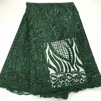 

Luxury Sequin Embroidery Lace Fabric Dubai Sewing High Quality Tulle Fabric African Sequin Lace Fabric For Christmas Party Dress