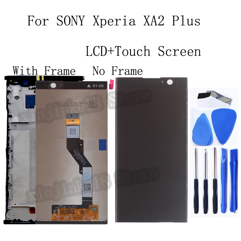 

For SONY Xperia XA2 Plus LCD Display Touch Screen Digitizer Assembly Replacement Parts For SONY XA2Plus Phone Parts Repair kit