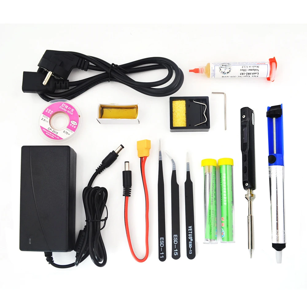  TS100 65W 240V Mini Electric Iron Tool Kit Digital OLED Display Adjustable Temperature and Welding 