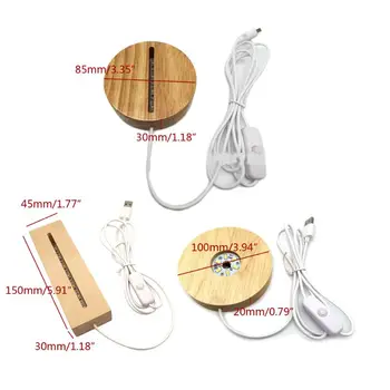 

Resin Art Wood LED Light Dispaly Base Crystal Glass Art Ornament LED Night Lamp